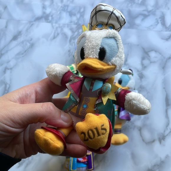 JAPAN Tokyo Disney Land / Disney Sea Donald duck plush keychain LOT - Picture 2 of 10